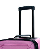 Rockland Journey Softside Upright Luggage Set, Expandable, Pink, 4 - Piece (14/19/24/28)
