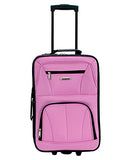 Rockland Journey Softside Upright Luggage Set, Expandable, Pink, 4 - Piece (14/19/24/28)