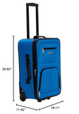 Rockland Journey Softside Upright Luggage Set,Expandable, Blue, 4 - Piece (14/19/24/28)