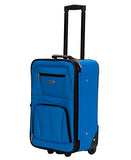 Rockland Journey Softside Upright Luggage Set,Expandable, Blue, 4 - Piece (14/19/24/28)