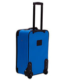 Rockland Journey Softside Upright Luggage Set,Expandable, Blue, 4 - Piece (14/19/24/28)