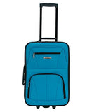 Rockland Journey Softside Upright Luggage Set,Expandable, Turquoise, 4 - Piece (14/19/24/28)