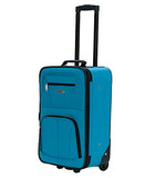 Rockland Journey Softside Upright Luggage Set,Expandable, Turquoise, 4 - Piece (14/19/24/28)