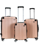 Rockland London Hardside Spinner Wheel Luggage, Champagne, 3-Piece Set (20/24/28)