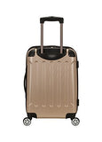 Rockland London Hardside Spinner Wheel Luggage, Champagne, 3 - Piece Set (20/24/28)