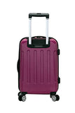 Rockland London Hardside Spinner Wheel Luggage, Magenta, Carry - On 20 - Inch