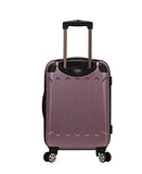 Rockland London Hardside Spinner Wheel Luggage, Pink, 3 - Piece Set (20/24/28)