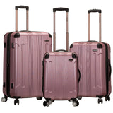 Rockland London Hardside Spinner Wheel Luggage, Pink, 3 - Piece Set (20/24/28)