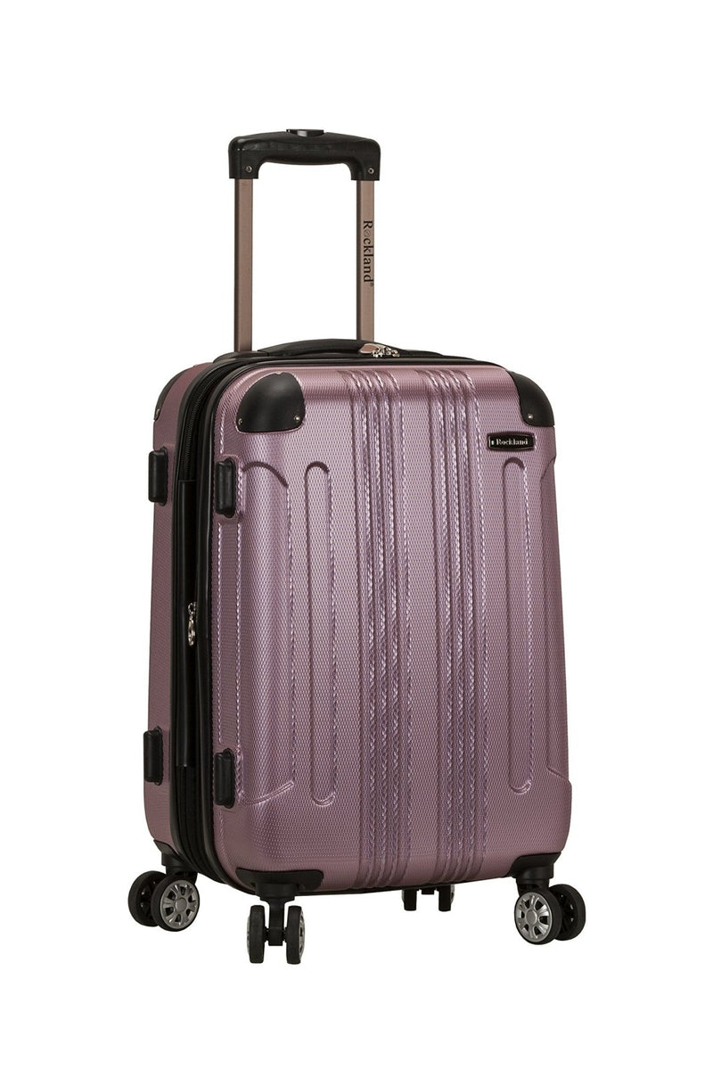 Rockland London Hardside Spinner Wheel Luggage, Pink, Carry - On 20 - Inch