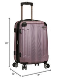 Rockland London Hardside Spinner Wheel Luggage, Pink, Carry - On 20 - Inch