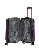 Rockland London Hardside Spinner Wheel Luggage, Purple, 3-Piece Set (20/24/28)