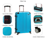 Rockland London Hardside Spinner Wheel Luggage, Purple, 3-Piece Set (20/24/28)