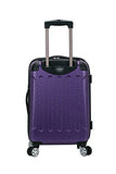 Rockland London Hardside Spinner Wheel Luggage, Purple, Carry - On 20 - Inch