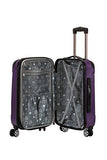 Rockland London Hardside Spinner Wheel Luggage, Purple, Carry - On 20 - Inch