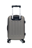 Rockland London Hardside Spinner Wheel Luggage, Silver, Carry-On 20-Inch