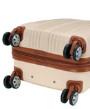 Rockland London Hardside Spinner Wheel Luggage, White, Carry - On 20 - Inch