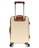 Rockland London Hardside Spinner Wheel Luggage, White, Carry - On 20 - Inch