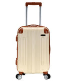 Rockland London Hardside Spinner Wheel Luggage, White, Carry - On 20 - Inch