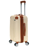 Rockland London Hardside Spinner Wheel Luggage, White, Carry - On 20 - Inch
