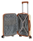 Rockland London Hardside Spinner Wheel Luggage, White, Carry - On 20 - Inch
