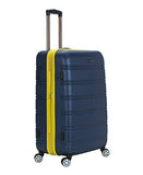 Rockland Melbourne Hardside 3 Piece Expandable Spinner Wheel Luggage Set, (20"/24"/28"), Navy