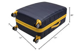 Rockland Melbourne Hardside 3 Piece Expandable Spinner Wheel Luggage Set, (20"/24"/28"), Navy