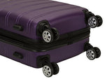 Rockland Melbourne Hardside 3 Piece Expandable Spinner Wheel Luggage Set, (20"/24"/28"), Purple
