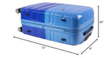 Rockland Melbourne Hardside Expandable Spinner Wheel Luggage, 2TONEBLUE, 2 Piece (20"/28")