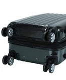 Rockland Melbourne Hardside Expandable Spinner Wheel Luggage, Carbon, Carry - On 20 - Inch