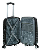 Rockland Melbourne Hardside Expandable Spinner Wheel Luggage, Carbon, Carry - On 20 - Inch