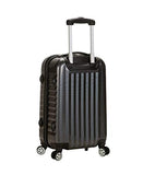 Rockland Melbourne Hardside Expandable Spinner Wheel Luggage, Carbon, Carry - On 20 - Inch