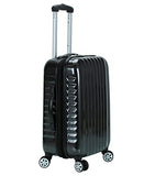 Rockland Melbourne Hardside Expandable Spinner Wheel Luggage, Carbon, Carry - On 20 - Inch