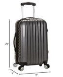 Rockland Melbourne Hardside Expandable Spinner Wheel Luggage, Carbon, Carry - On 20 - Inch