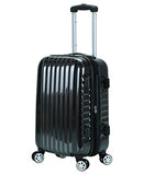 Rockland Melbourne Hardside Expandable Spinner Wheel Luggage, Carbon, Carry - On 20 - Inch