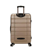Rockland Melbourne Hardside Expandable Spinner Wheel Luggage, Champagne, 3 - Piece Set (20/24/28)