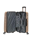 Rockland Melbourne Hardside Expandable Spinner Wheel Luggage, Champagne, 3 - Piece Set (20/24/28)
