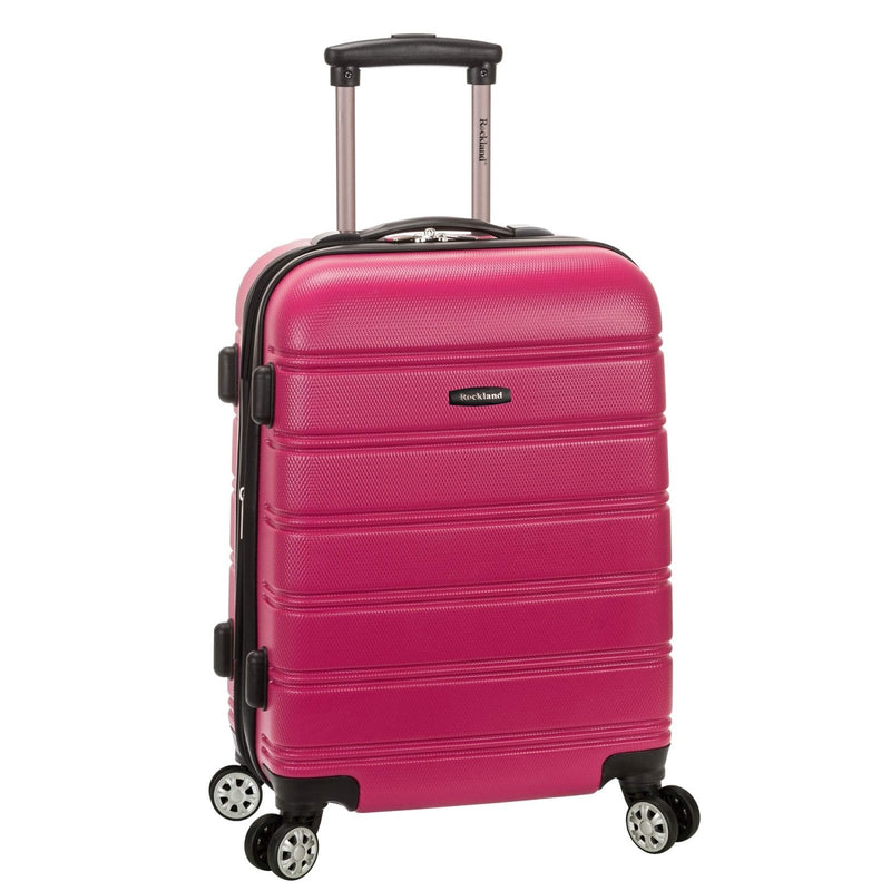 Rockland Melbourne Hardside Expandable Spinner Wheel Luggage, Magenta, Carry-On 20-Inch | Backpacks4Less