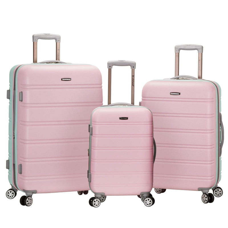 Rockland Melbourne Hardside Expandable Spinner Wheel Luggage, Mint, 3 - Piece Set (20/24/28)