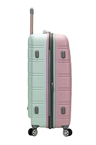 Rockland Melbourne Hardside Expandable Spinner Wheel Luggage, Mint, Checked Large 28"