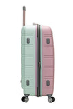 Rockland Melbourne Hardside Expandable Spinner Wheel Luggage, Mint, Checked Large 28"