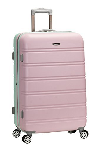Rockland Melbourne Hardside Expandable Spinner Wheel Luggage, Mint, Checked Large 28"