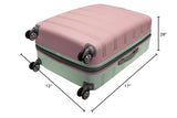 Rockland Melbourne Hardside Expandable Spinner Wheel Luggage, Mint, Checked Large 28"
