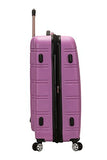 Rockland Melbourne Hardside Expandable Spinner Wheel Luggage, Pink, Checked Large 28"