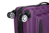 Rockland Melbourne Hardside Expandable Spinner Wheel Luggage Set, Purple, Carry - On 20 - Inch and Tote 14 - Inch