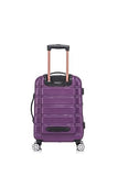 Rockland Melbourne Hardside Expandable Spinner Wheel Luggage Set, Purple, Carry - On 20 - Inch and Tote 14 - Inch