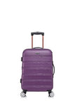 Rockland Melbourne Hardside Expandable Spinner Wheel Luggage Set, Purple, Carry - On 20 - Inch and Tote 14 - Inch