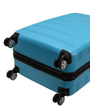 Rockland Melbourne Hardside Expandable Spinner Wheel Luggage, Turquoise, 3 - Piece Set (20/24/28)