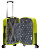 Rockland Melbourne Hardside Expandable Spinner Wheel Luggage, Two Tone Green, Carry - On 20 - Inch