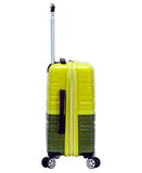 Rockland Melbourne Hardside Expandable Spinner Wheel Luggage, Two Tone Green, Carry - On 20 - Inch
