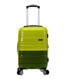 Rockland Melbourne Hardside Expandable Spinner Wheel Luggage, Two Tone Green, Carry - On 20 - Inch